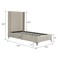 Manhattan Comfort Promenade Twin-Size Bed in Rustic Taupe BD010-TW-RT - alternate 7